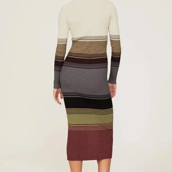 STAUD Sahara Stripe Shoko Sweater Dress XS - Picture 2 of 11